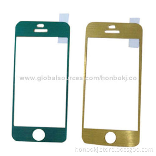 Hot fashion Metal Brushed effect screen protector for iPhone 5/5s/5c